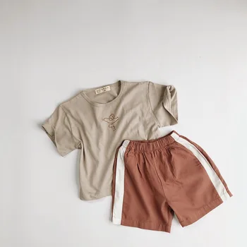 

Korean Children'S 2020 Summer New Children's Shorts Boys and Girls Korean Loose Side Strip Cotton