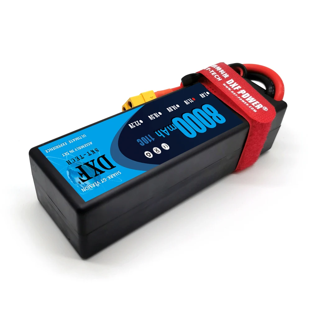 DXF 3S 11 1 V 8000mah 110C MAX 220C Lipo аккумулятор жесткий чехол 1/10 1/8 весы для TRXXX Slash 4x4 RC