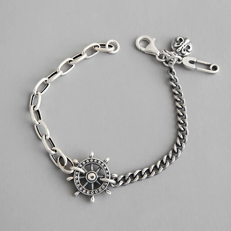 EDS, серебро 925, женские модные браслеты, 925 пробы, серебряный якорь, браслеты на цепочке, женские корейские модные ювелирные изделия