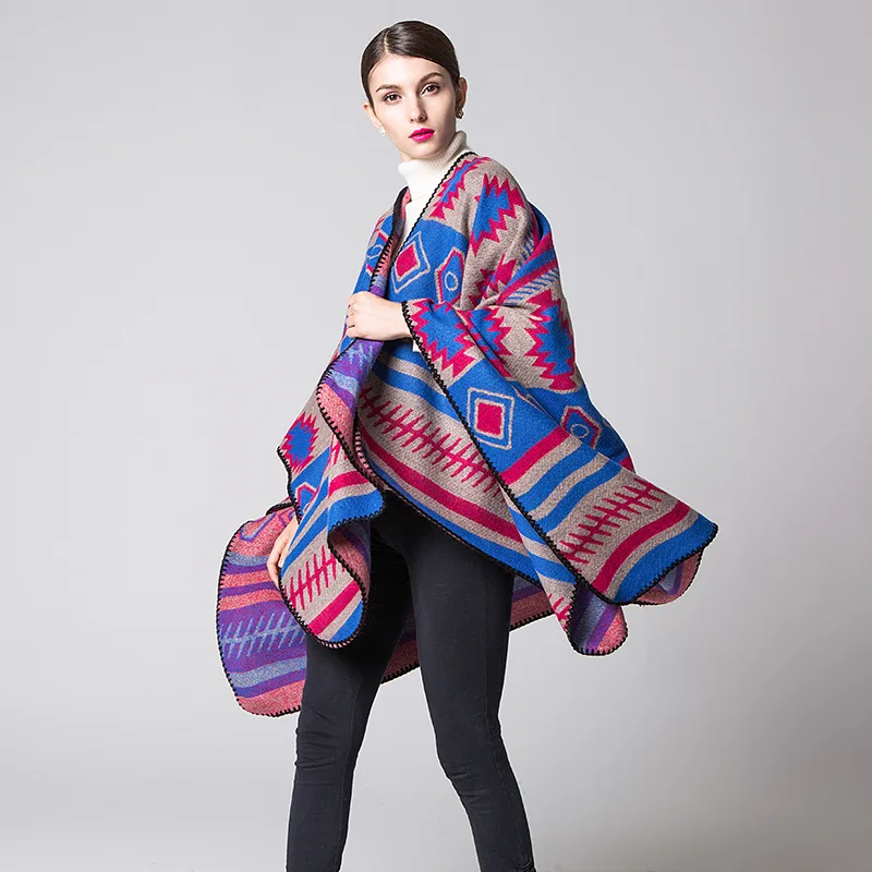 130X150cm moda havalı kız çok fonksiyonlu manto pelerin çocuk kanepe battaniye anne kışlık eşarp pelerin_voghion.com