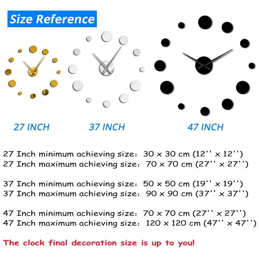 Круглые зеркальные акриловые часы, домашний декор, сделай сам, простой дизайн, безрамные гигантские настенные часы, современные часы, 3d наклейка