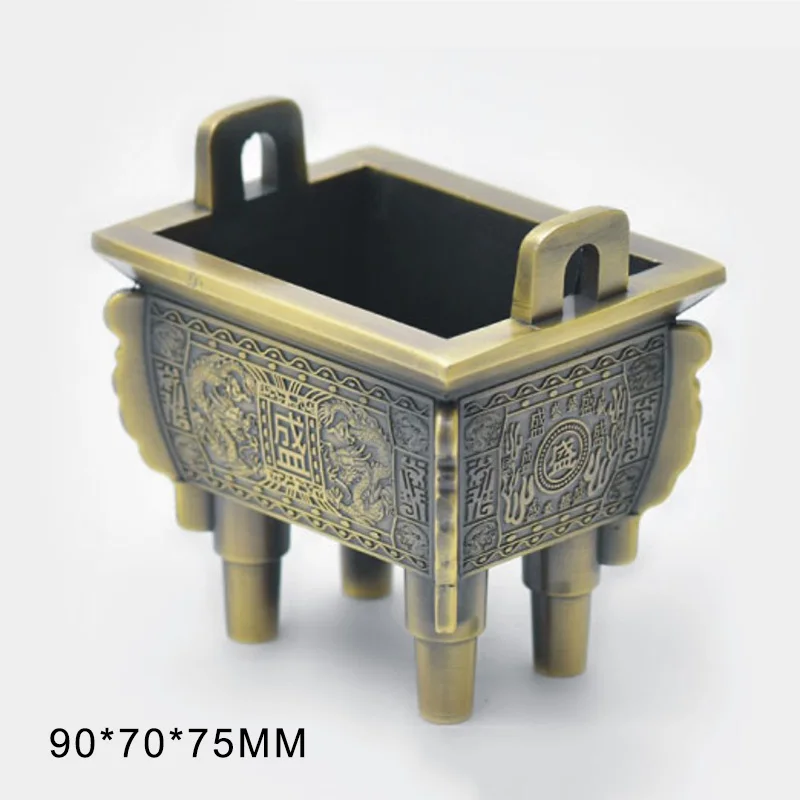 Bronze tripod В форме металлического цветка, благовония, горелки, сплав, ароматическая печь, тарелка, подставка, духи, для дома, гостиной, держатель для благовоний, винтажный Декор - Цвет: Bronze tripod