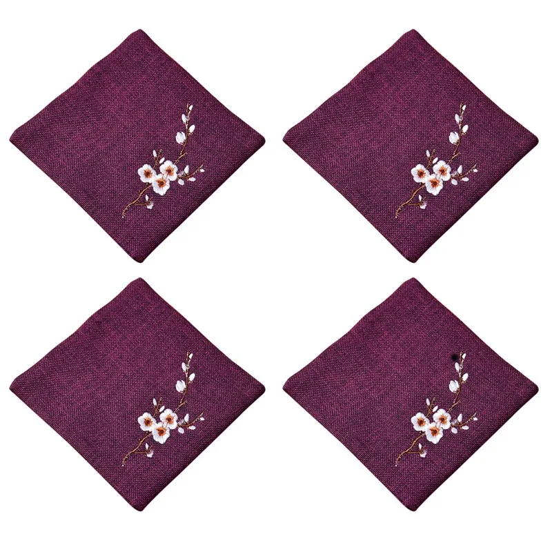 Purple Placemat Новое поступление Tafelloper Ретро Настольная дорожка вышивка цветок Tafelloper Прочный Стол Runners Современный домашний декор мягкая салфетка - Цвет: Purple Placemat