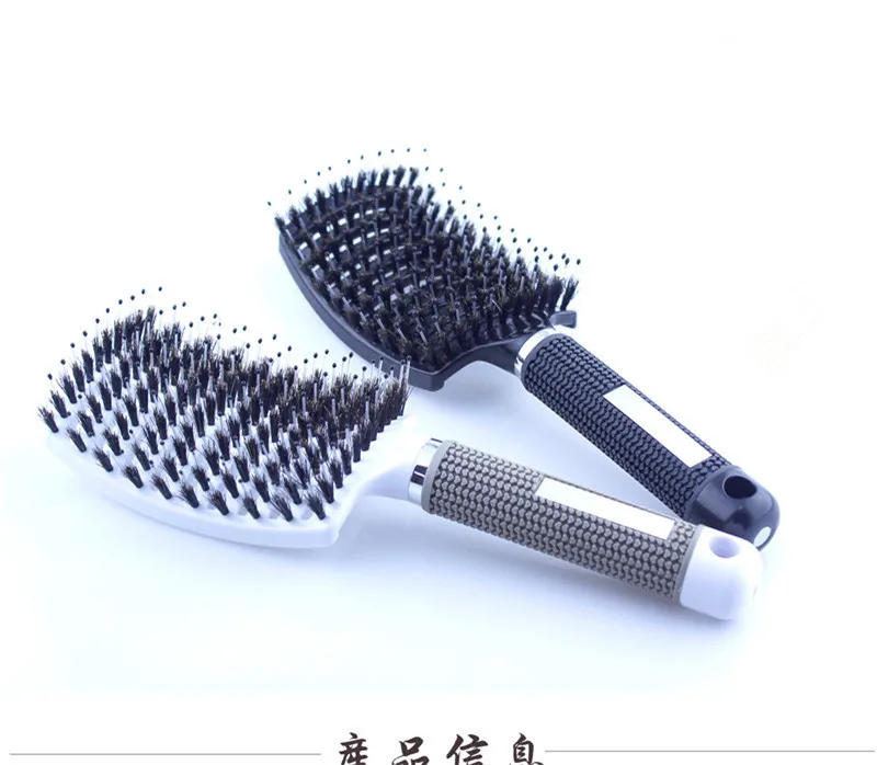С щетиной большой гребень изогнутой формы ребра массажные расчески Arc Tangle Teezer Уход за волосами da ban shu Щетина Щетка для волос