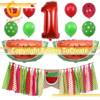 

Summer Theme Baby Birthday Party Decoration Watermelon Balloon Baby Shower Decorations Baby Shark Party home decor
