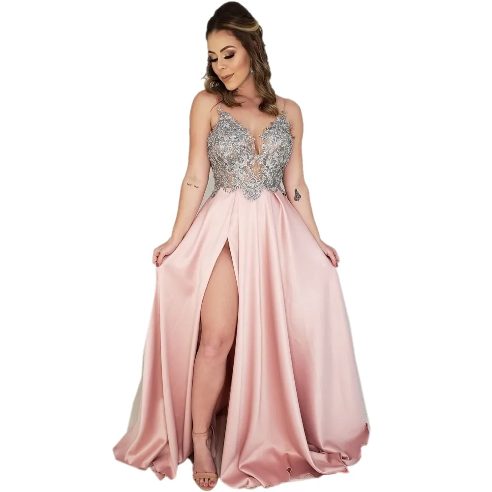 Вечернее торжественное платье Abendkleider Vestido Longo Festa Robe De Soiree розовые Арабские Вечерние платья Длинные