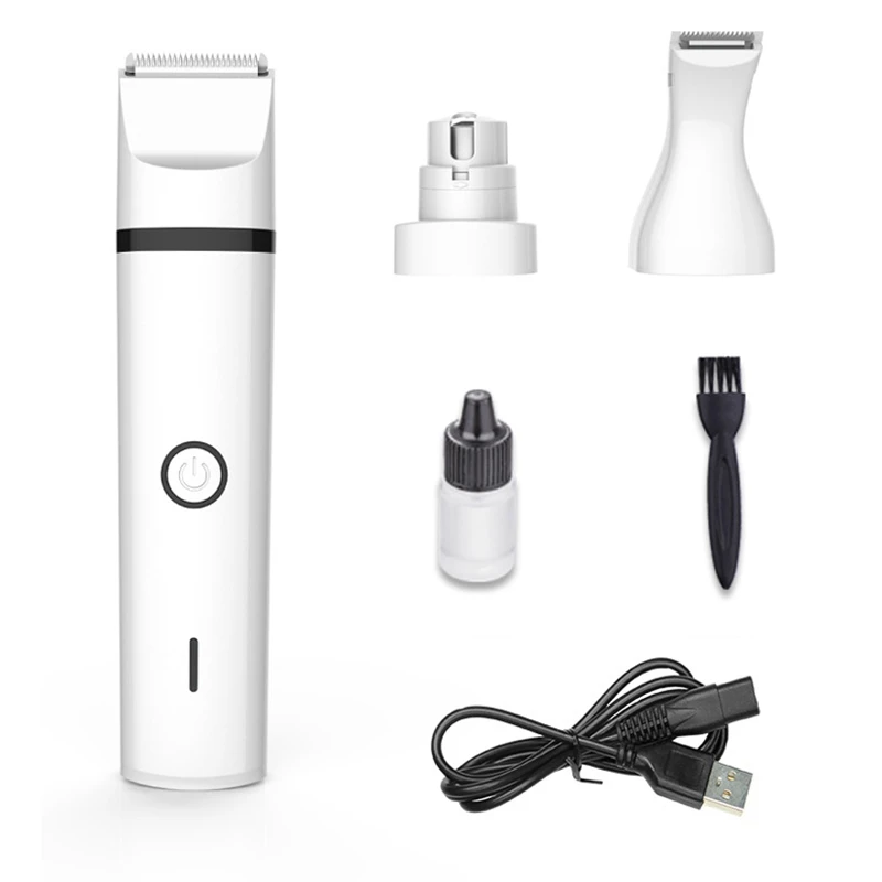 

3 in 1 Pet Grooming Machine Dog Cat Hair Trimmer USB Rechargeable Pets Clippers Nail Grinding & Hair Trimmer & Foot Hair