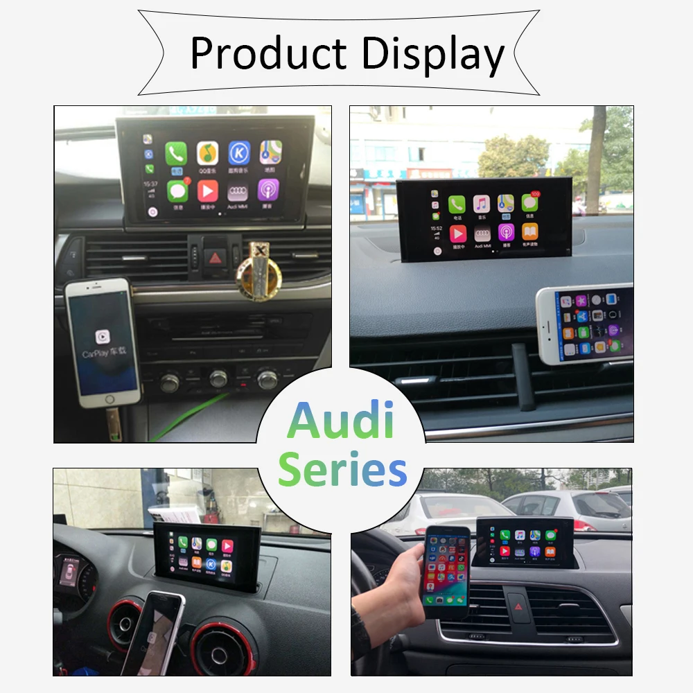 Carlinkit проводной Apple CarPlay декодер для Audi A6 A7(C7) 3g/3g+ MMI muItimedia интерфейс CarPlay и Android авто комплект модернизации