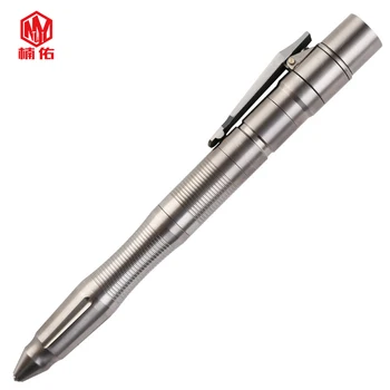 

1PC Titanium Multifunction Waterproof Signature Writing Pen With USB Charging LED EDC Self-defense Broken Window Multi-tool