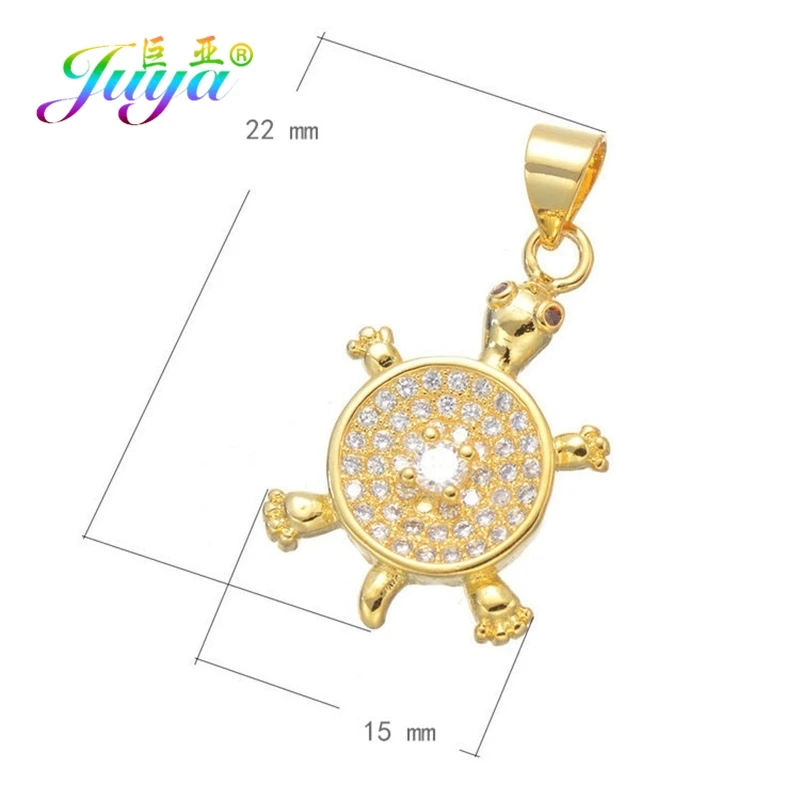 Juya DIY золото/серебро/розовое золото бабочка лебедь черепаха кошка крест кошка подвеска Подвески для женщин Модный кулон, ювелирные изделия для изготовления - Окраска металла: Gold