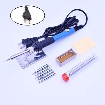 

Electric Soldering Iron Set Kit 60W EU US Plug Welding Pen 110V Electric Solder Iron With 5pcs Solder Tips Soldering Iron Set
