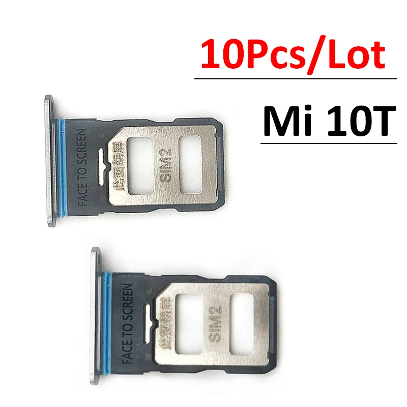 10Pcs/Lot， Sim Card Tray Slot Holder Adapter Socket For Xiaomi Mi 10T Mi10T Repair Parts | Мобильные телефоны и