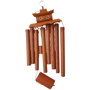 

Bamboo Wind Chime Outdoor Bamboo Bell Tubes for Outdoor or Indoor Home Decor, Handmade Natural Soothing Sound