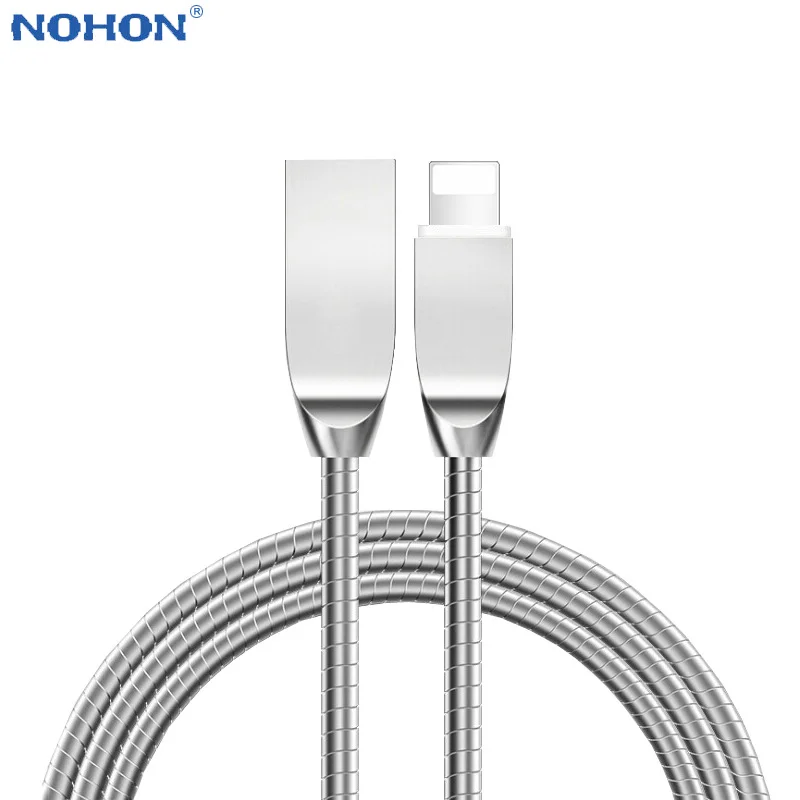 1 м USB кабель для быстрой зарядки iPhone 11 Pro X XR XS Max 5 5S 6 S 7 8 Plus iPad mini Air Origin Metal Data Charger Wire