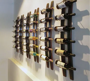 

Modern Simple Matsuki Red Wine Holder Rack 6 Bottles Fashion Creative Wooden Wine Storage Rack Wine Organizer Wall Shelf
