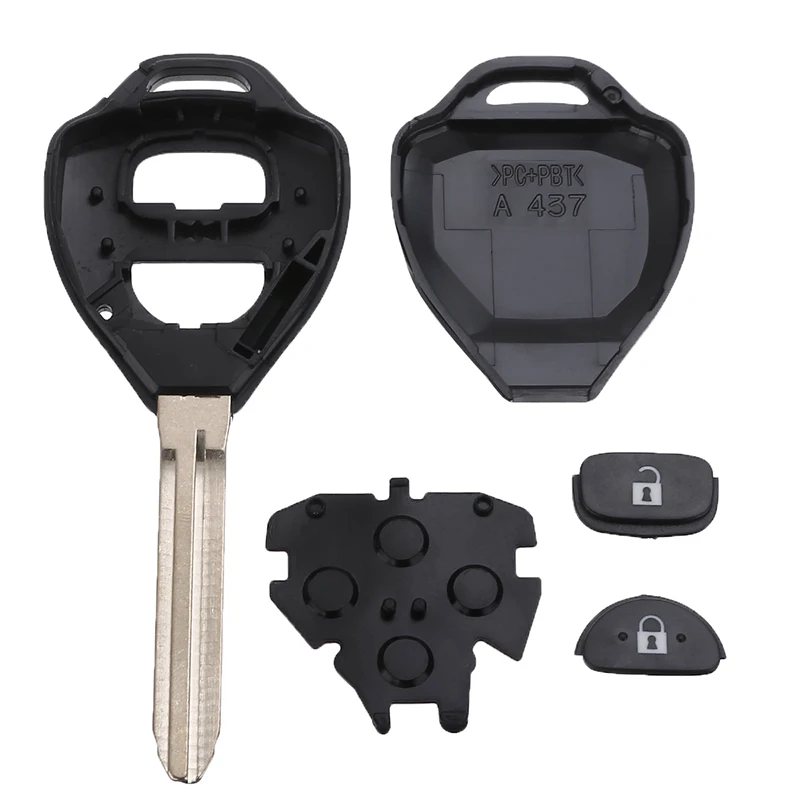1pcs 2 Button Remote Key Fob Shell Case Replacement For Toyota Corolla Rav4 Hilux Yaris Echo Tarago NO LOGO Key Case