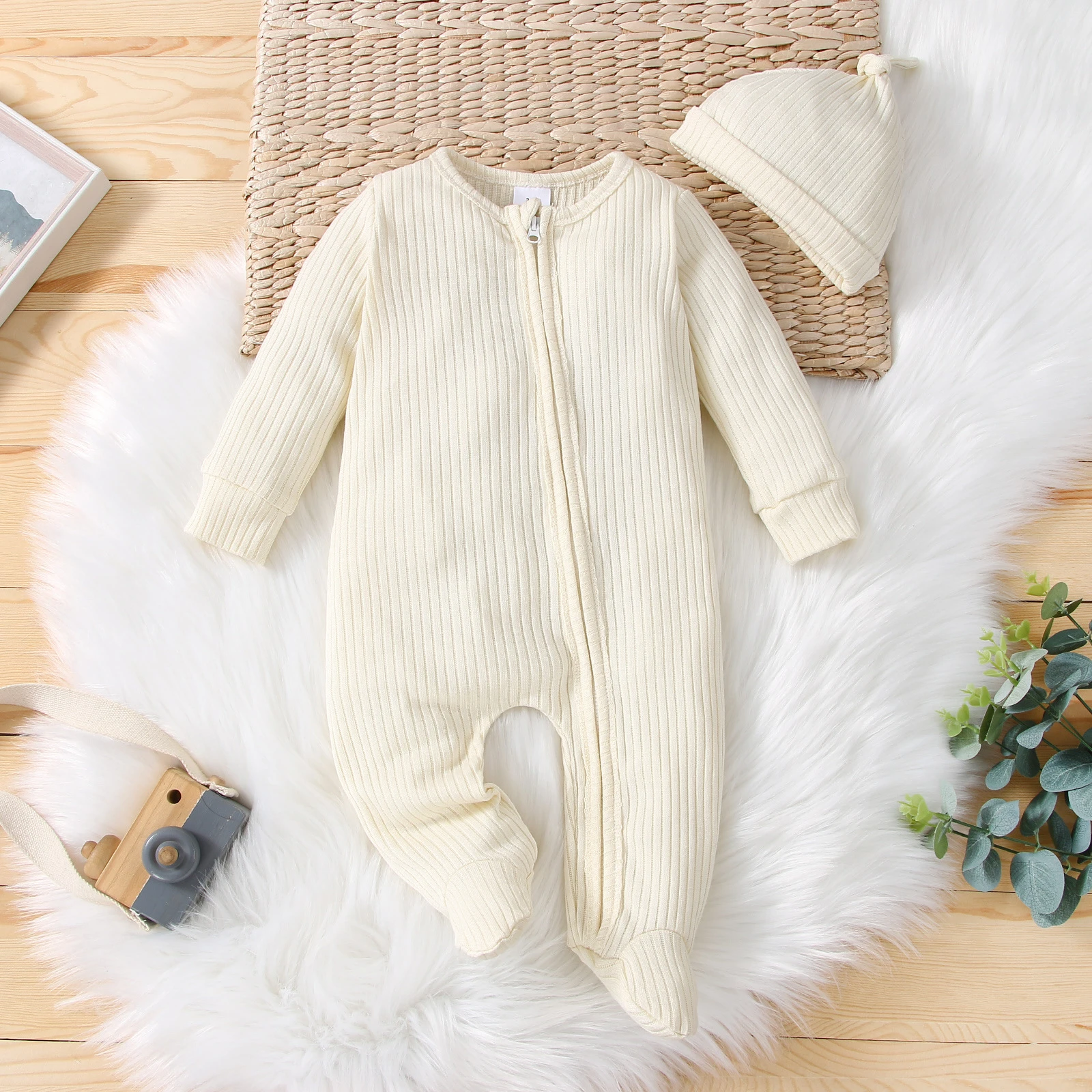 baby bodysuit dress Newborn Baby Clothes Cartoon Unisex Long Sleeve New Born Baby Girl One-Piece Jumpsuit Autumn Winter Sleepsuit Zipper Wrap Foot Newborn Sailor Romper Girls Boy Costume Anchor