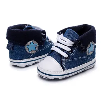 

New Newborn Baby Boys Girls First Walkers Shoes Canvas Classic Sports Sneakers Infant Toddler Soft Sole Anti-slip Baby Shoes