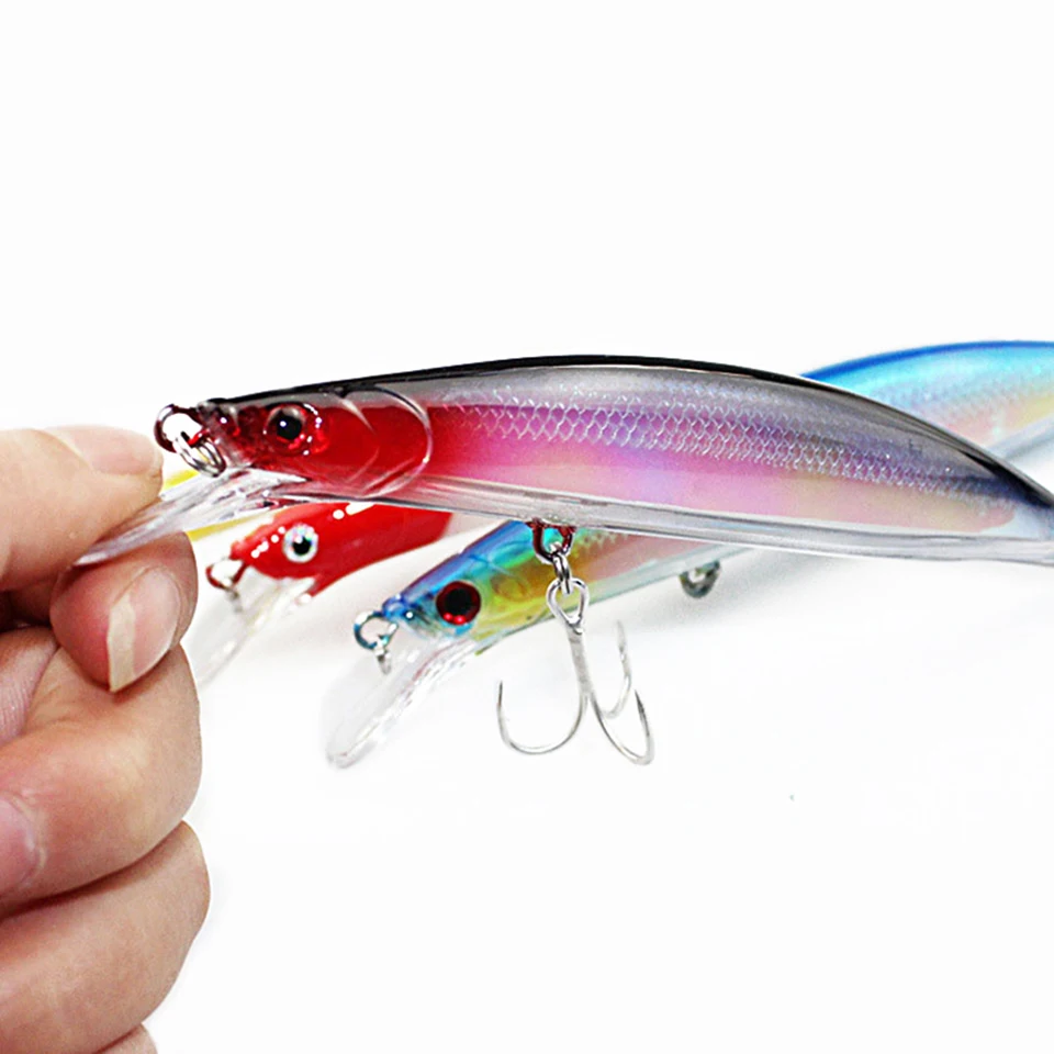 

WALK FISH 1Pcs Floating Minnow Fishing Lure 14cm 22g Laser Hard Artificial Bait 0.5-2m 3D Eyes Fishing Wobblers Crankbait