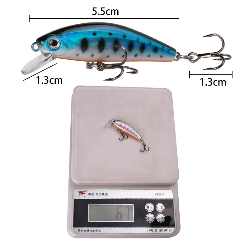 Mixed Colors Minnow Fishing Lure Set 5Pcs for fishing lure