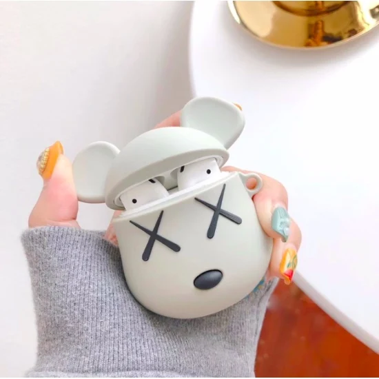 Милые Чехлы для Airpods чехол для наушников с милыми мультяшками чехол для Apple Airpods 1 2 Наушники зарядная коробка аксессуары сумка Мода - Цвет: 002