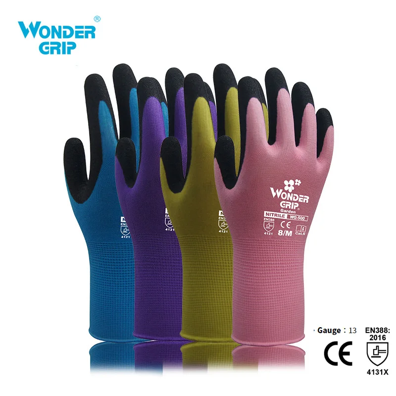 1 пара садовые перчатки Wonder Grip нескользящие легко копаются и растения безопасные