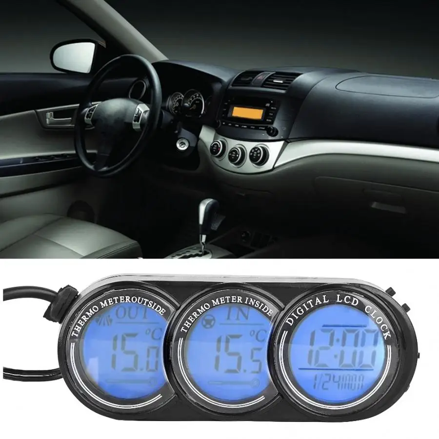 Универсальный Автомобильный цифровой электронный термометр гигрометр Измеритель температуры и влажности авто аксессуары Автомобильные часы