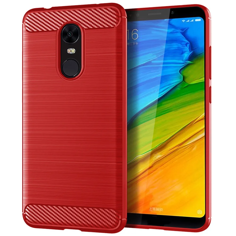 Carbon Fiber Phone Cases for Xiaomi Redmi Note 5 5A 7S 7 7A Y1 Y2 Lite Soft TPU Silicone Brushed Back Cover Coque Fundas | Мобильные
