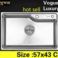 Квартира Высокое качество кухня один корыто раковина мыть овощи 304 нержавеющая сталь vogue горячая Распродажа 57x43 см