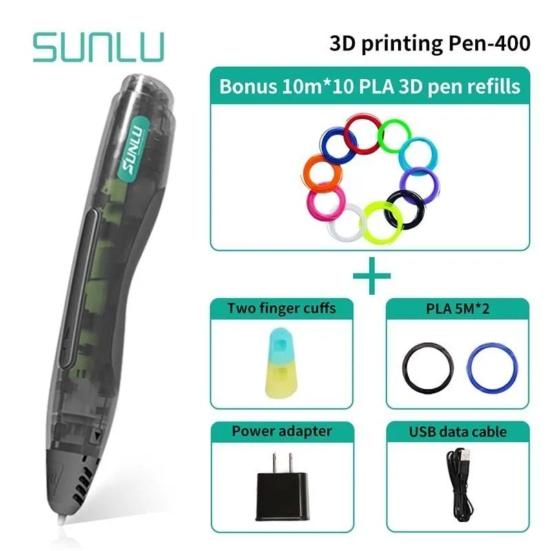 SL-400 3D Ручка для рисования для изучения детей, интеллектуальные игрушки, ручка, поддержка 1,75 мм, PLA нити, как лучший подарок для детей и взрослых
