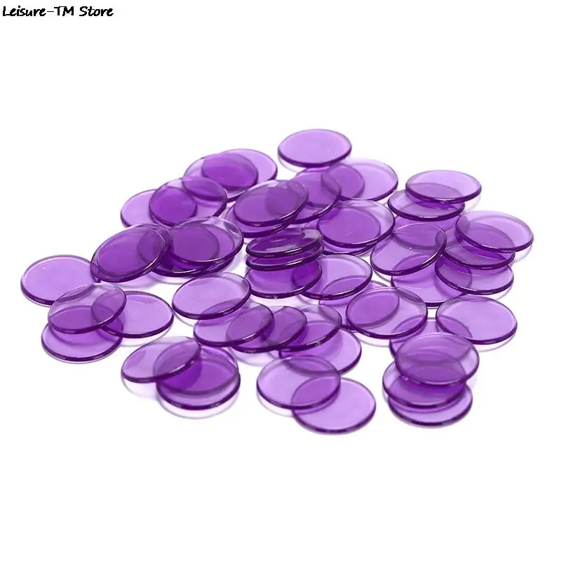 100Pcs/Lot Bingo Chips Markers for Bingo Game Cards Plastic Chips 5 Colors for Classroom and Carnival Games
