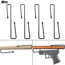 

4Pcs Tactical Gun Hook Rack Holder Gun Safe Pistol Storage Handgun Hangers for .22 Cal and Up Hunting Shooting Accessories