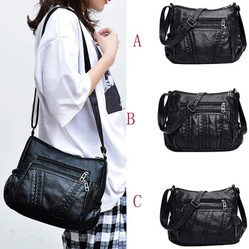 

New Women's Fashion Messenger Bag Black Messenger Bag Shoulder Bag Casual Wild in women totes #45