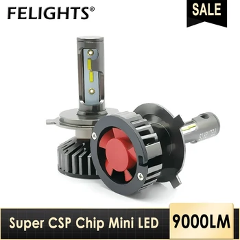 

H4 led car headlight csp bulb h 7 farol de milha 9005 hb3 9006 hb4 led lamp auto h8 h9 h11 canbus 9000LM 24v super mini lampada