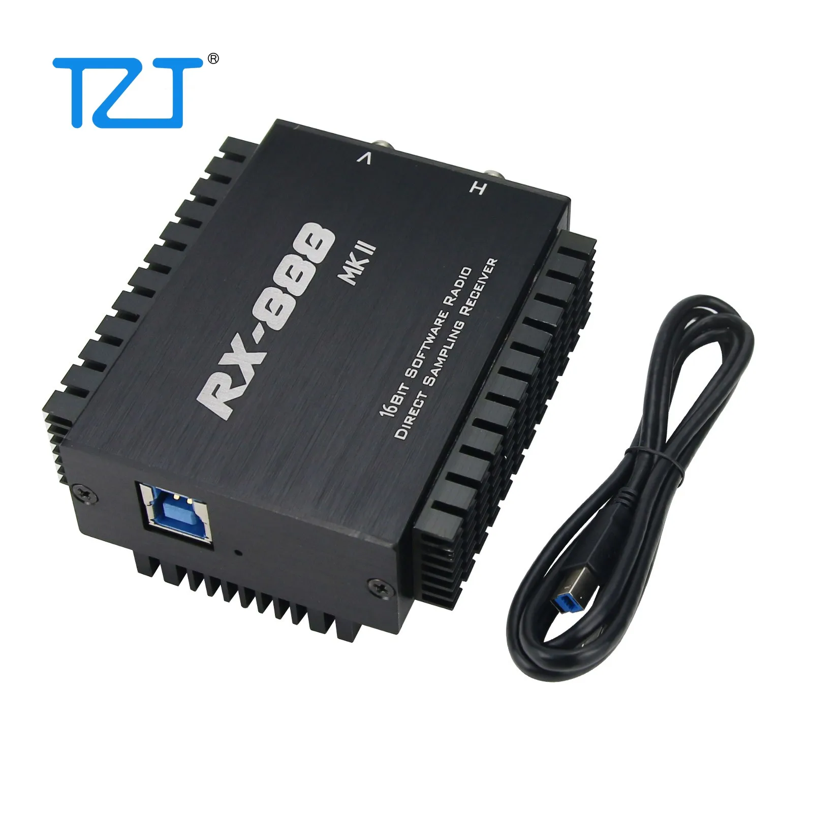 2021 RX-888 MKII SDR Radio Receiver SDR Ham Radio Receiver LTC2208 16Bit ADC Direct Sampling R828D RX888 Plus