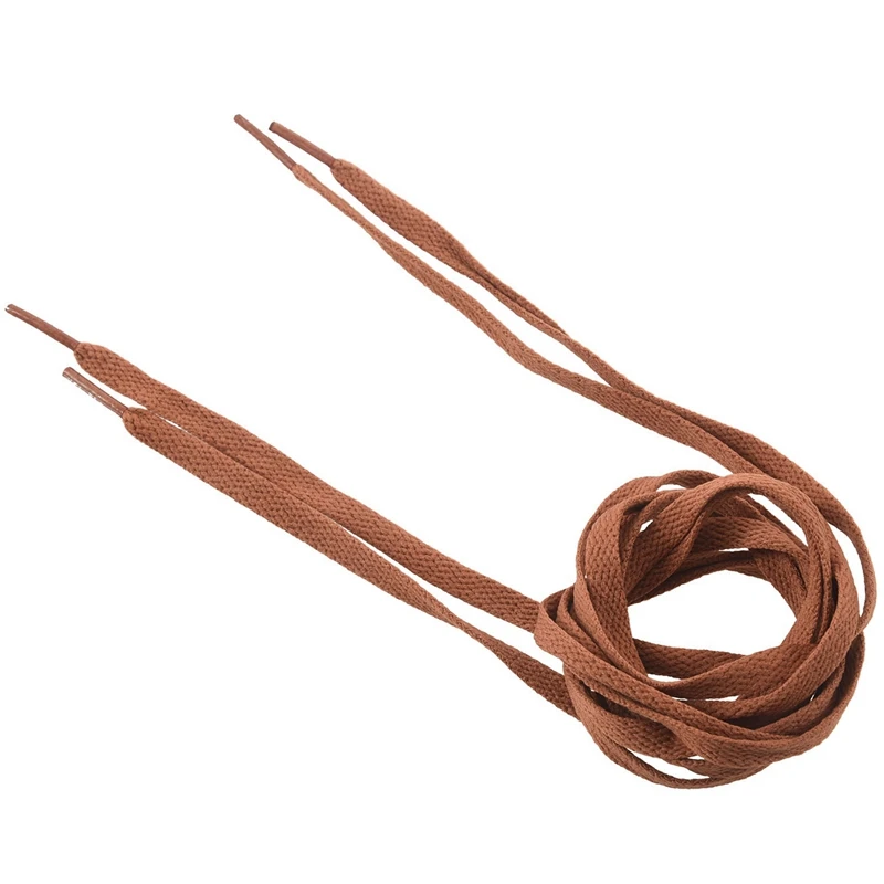 Brown 120 см Шнурки плоские ботиночки шнурки - Цвет: Brown