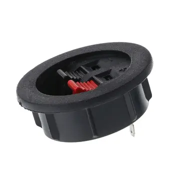 

2PCS Speaker Terminal Board Plate Round 2 Way Spring Clip Binding Spring Post Cup Push Type