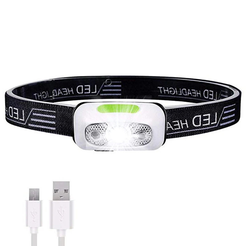 500 люменов USB Перезаряжаемый налобный фонарь в режиме высокой яркости ночной