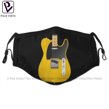 

Electric Guitar Mouth Face Mask Electric Guitar Facial Mask Fashion Cool with 2 Filters for Adult