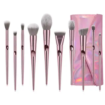

10 Pcs Makeup Brushes Professional Cosmetic Brush Set Powder Foundation Eyeshadow Cosmetic Brushes Storage Bag