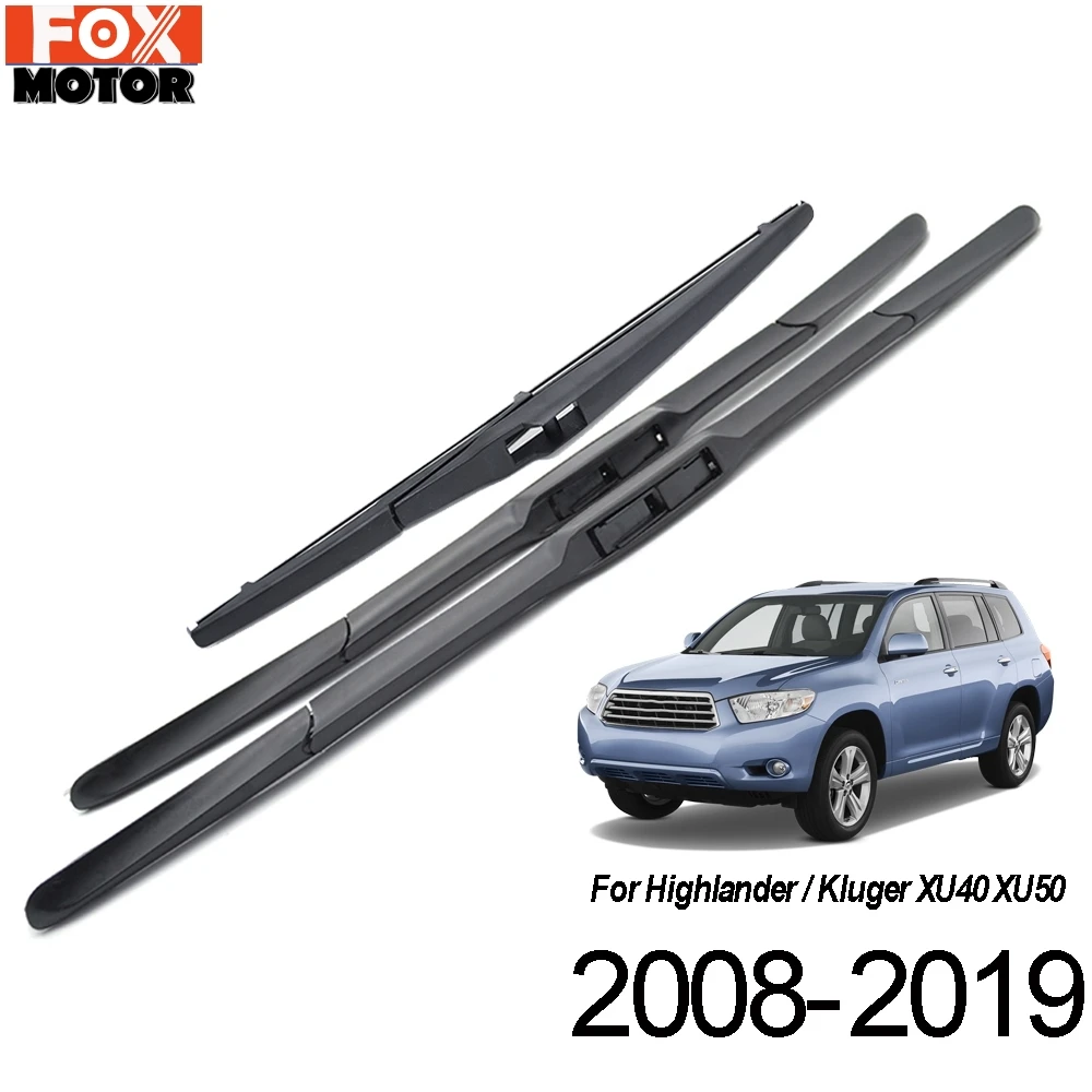 Xukey Передняя Задняя Крышка багажника набор стеклоочистителей для Toyota Highlander Kluger XU40 XU50 2008 2009 2010 2011 2012 2013