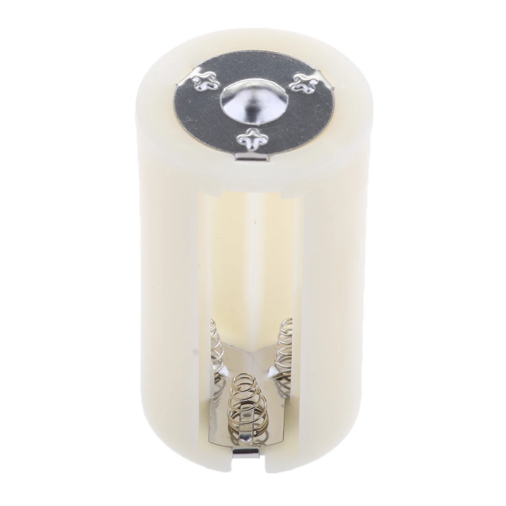 1Pcs Battery Converter Adaptor Size Type LR20 3 AA to D Case White