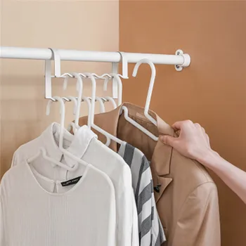 

Magic Multi-port Support Circle Clothes Hanger Clothes Drying Rack Multifunction Plastic Clothes Hangers Home Storage Hangers