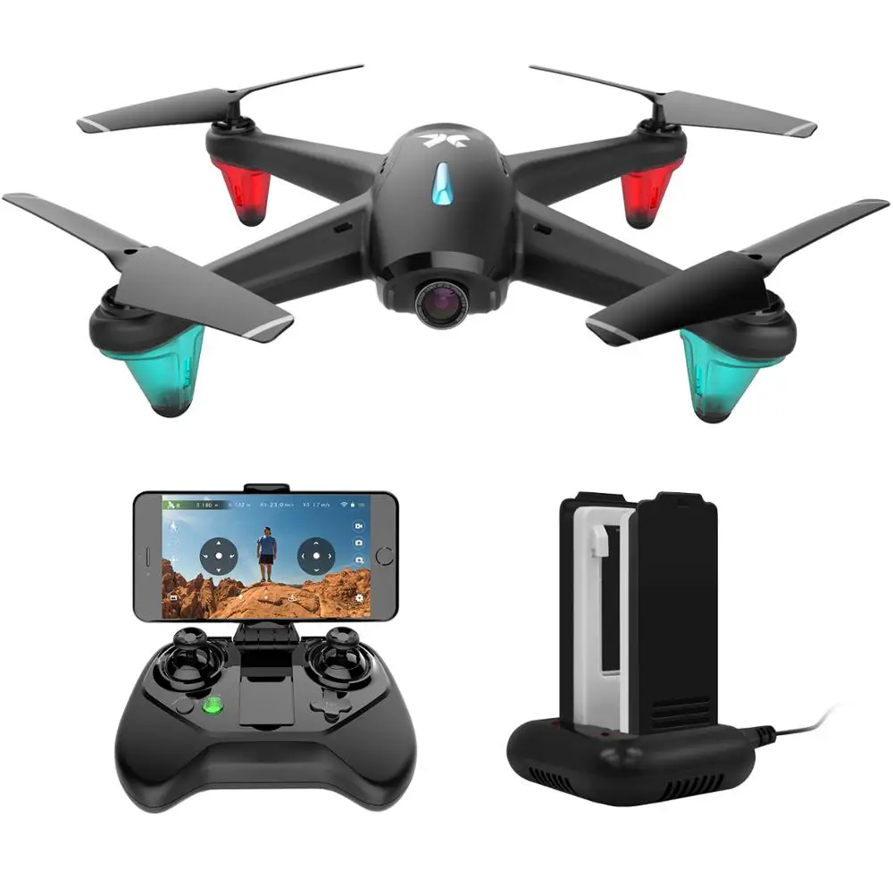 

RC Drone with 30 Times Zoom WiFi FPV 1080P Camera GPS Follow Me Flow Quadcopter Foldable Selfie Dron 2 Batterys VS SG106 M70