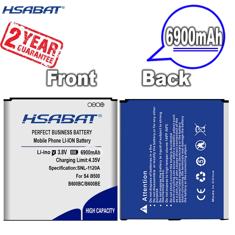 Новое поступление [HSABAT] 6900mAh B600BE аккумулятор для Samsung GALAXY S4 MEAGE P709 GT-I9158 i9506 I9507V g7108