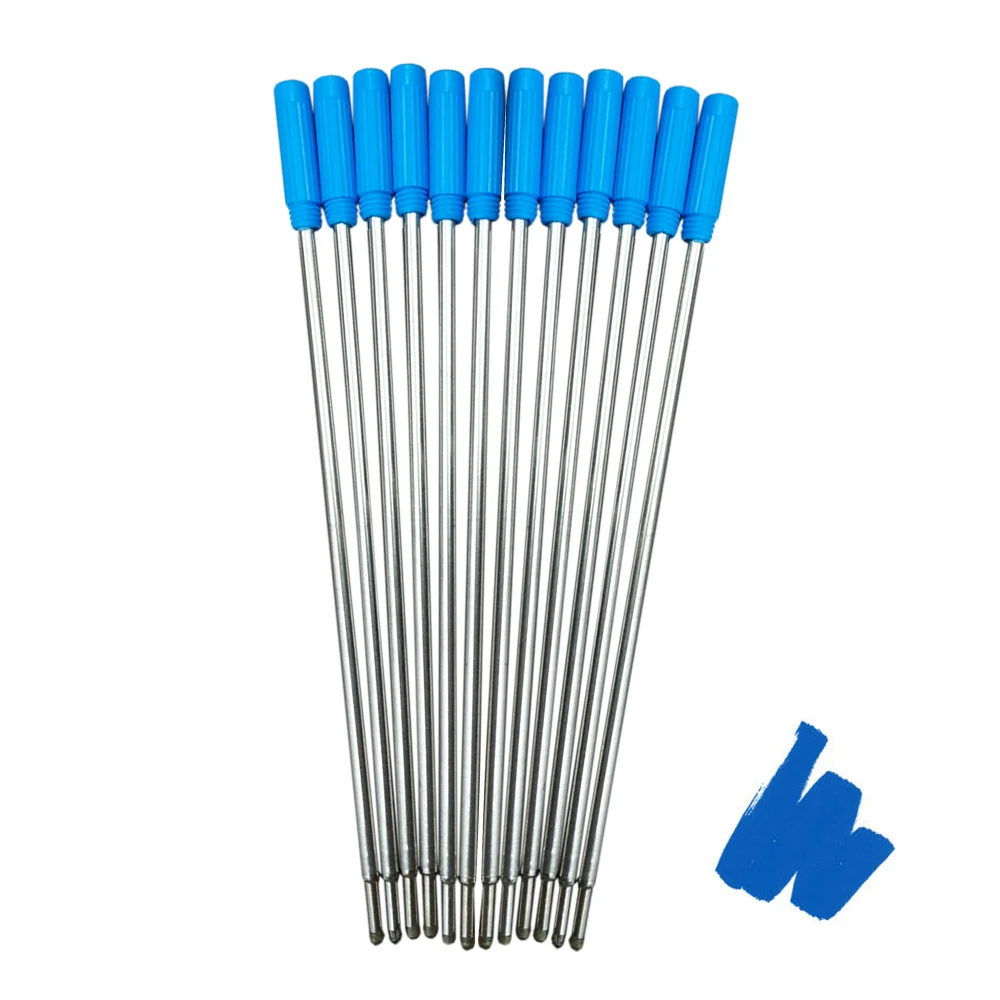 Ballpoint Pen Refills Replacement 11.7cm Writting Stationery School Supplies 10pcs/Lot Durable Signature Student Office Sketch - Цвет: Blue