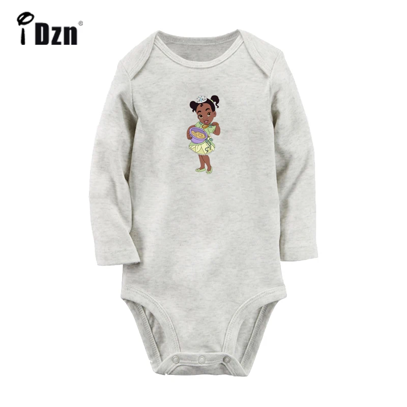 

Cute Little Princess Tiana Mulan Princess Ariel Little Frog Baby Bodysuit Toddler Long Sleeve Onesies Jumpsuit Clothes Present