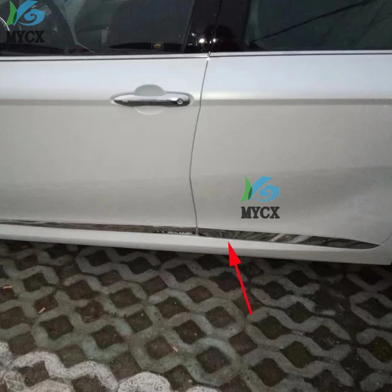 Хромированные дверные полоски для корпуса из нержавеющей стали для Toyota camry XV70, аксессуары, накладки для автомобиля