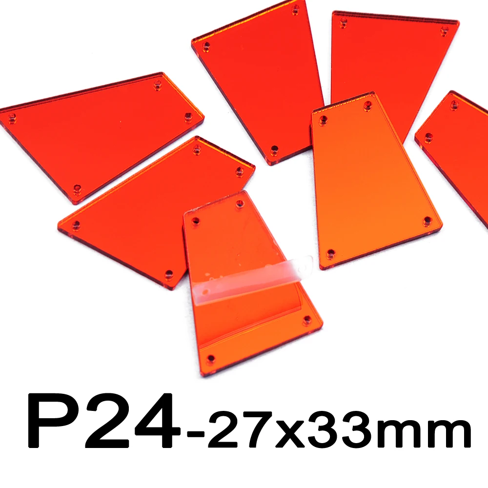 P24-27x33mm 30pcs 30 шт. смешанные размеры Красные кристаллы швейное зеркало стразы аппликация с плоской задней стороной Акриловые стразы пришитые камни для одежды - Цвет: P24-27x33mm 30pcs