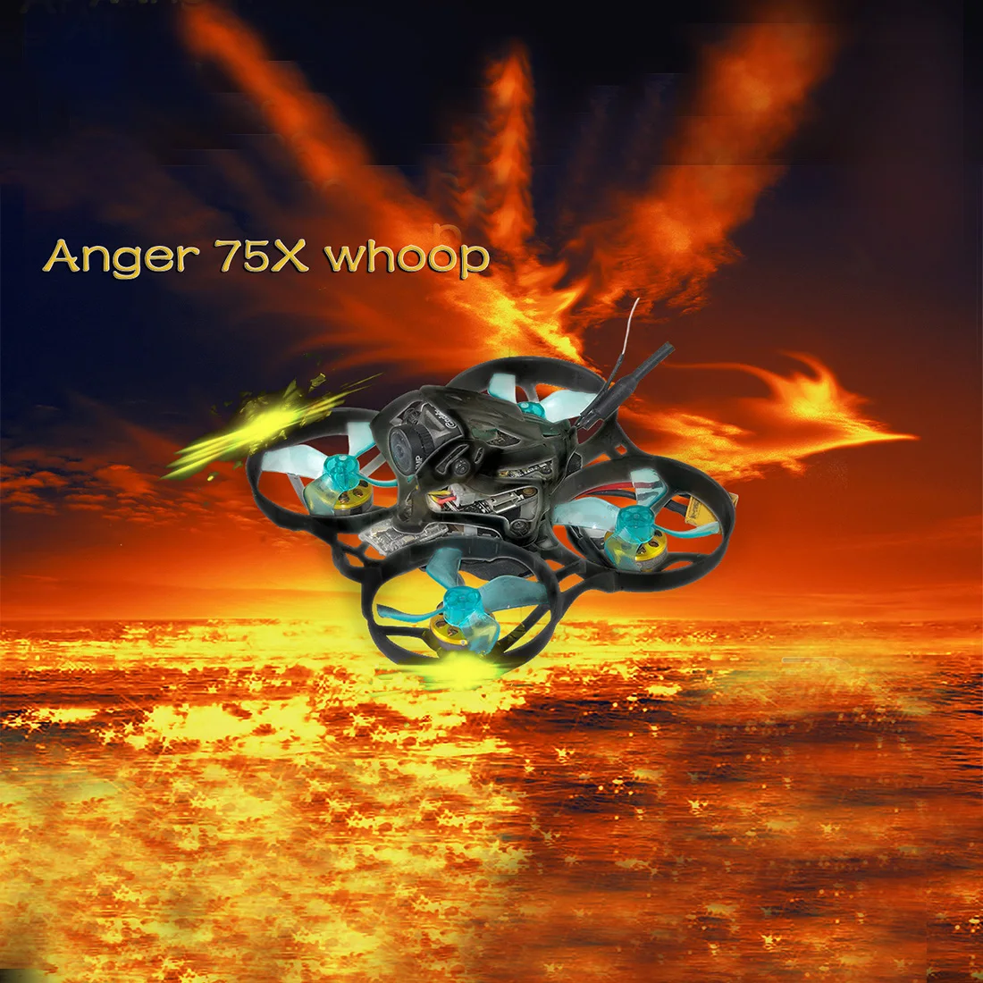 Новейший гоночный Дрон GEELANG ANGER 75X75 мм Whoop 3-4S FPV Квадрокоптер BNF/PNP SI-F4 Fly Tower CADDX EOS V2 1202 KV6900 бесщеточный